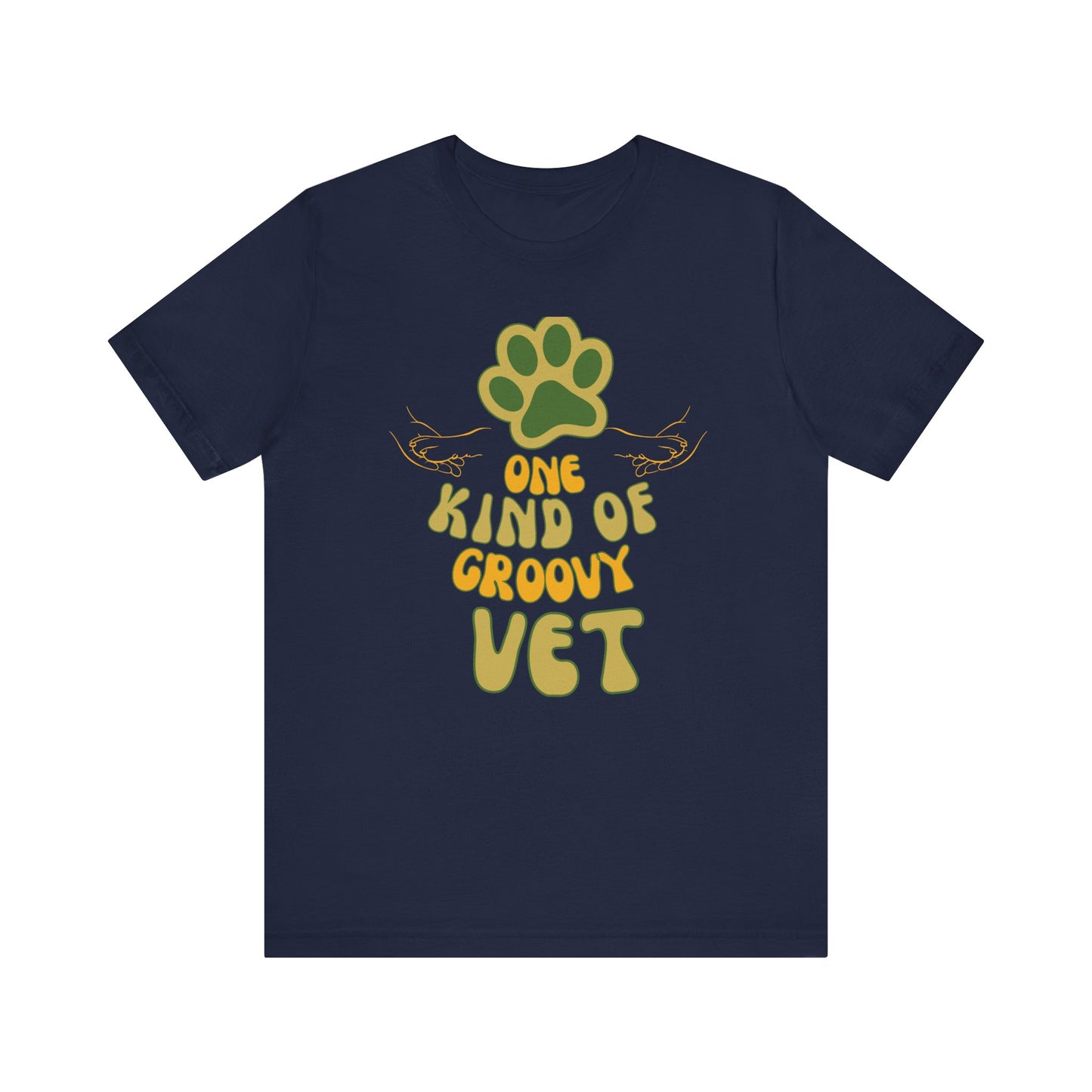 Pet Paw Unisex T-Shirt - One Kind of Groovy Vet