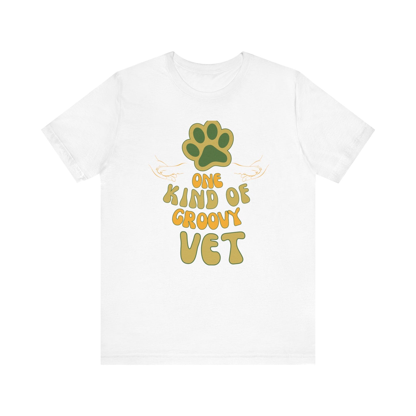 Pet Paw Unisex T-Shirt - One Kind of Groovy Vet