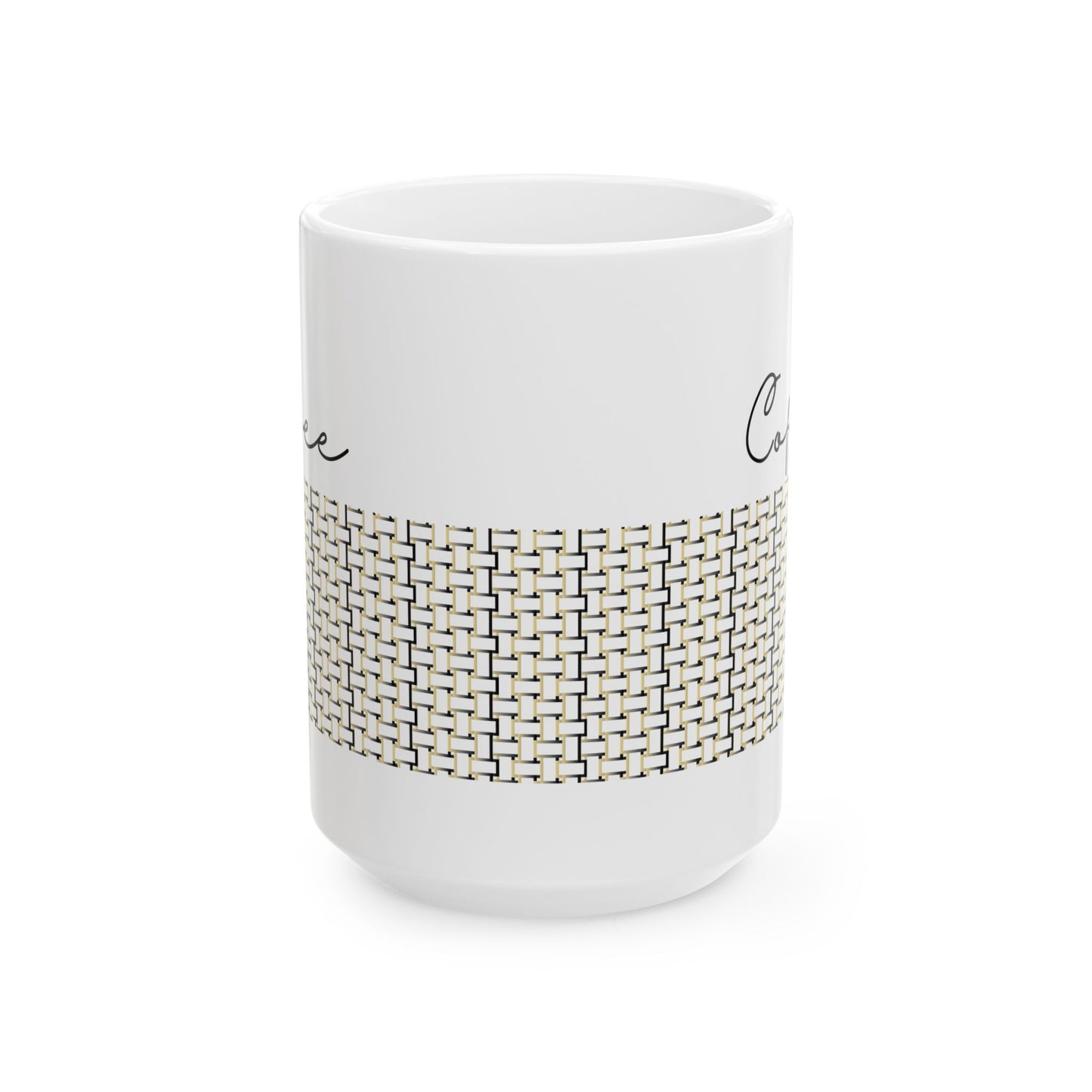 Handwoven Style Ceramic Mug, Cozy Coffee Cup, Home Decor Gift, Modern Kitchen, Tea Mug, Unique Housewarming Present