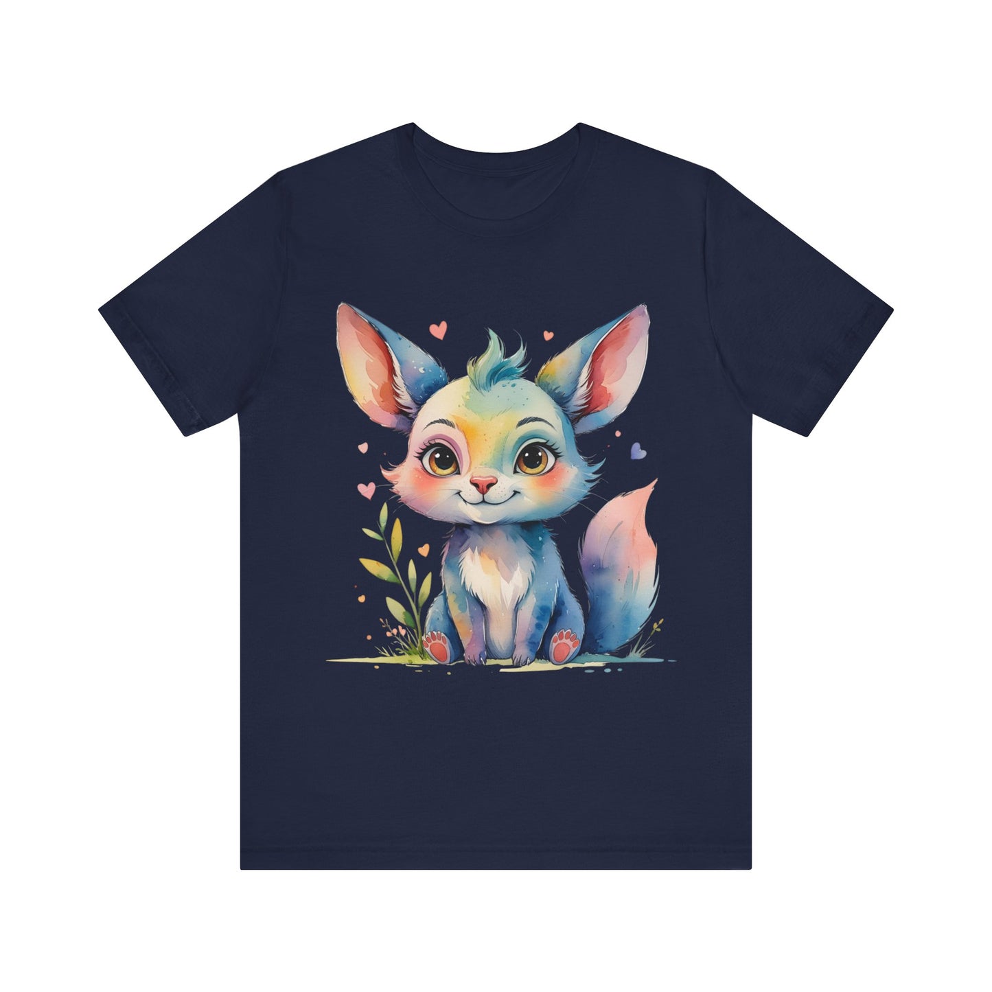 Cute Fox Graphic Tee, Unisex Short Sleeve Shirt, Adorable Animal Apparel, Gift for Animal Lovers, Casual Everyday Wear