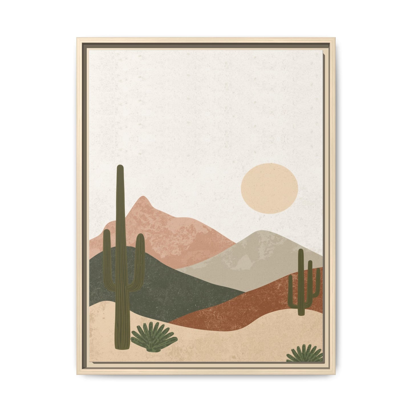 Desert Sunrise Framed Canvas Print