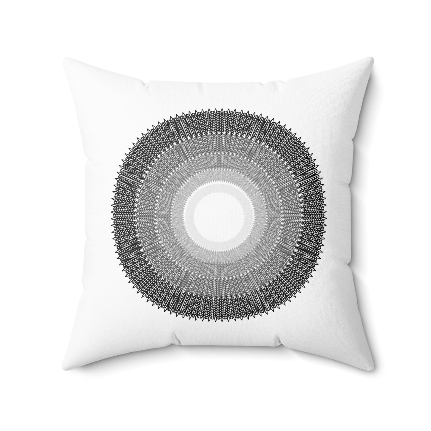 Pillow - Grey to Black Circles Design