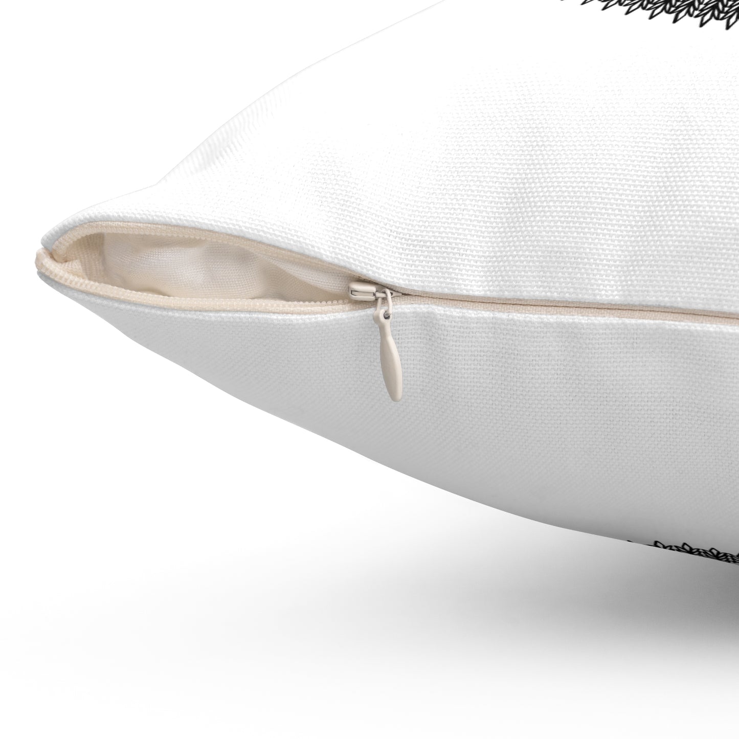 Pillow - Grey to Black Circles Design
