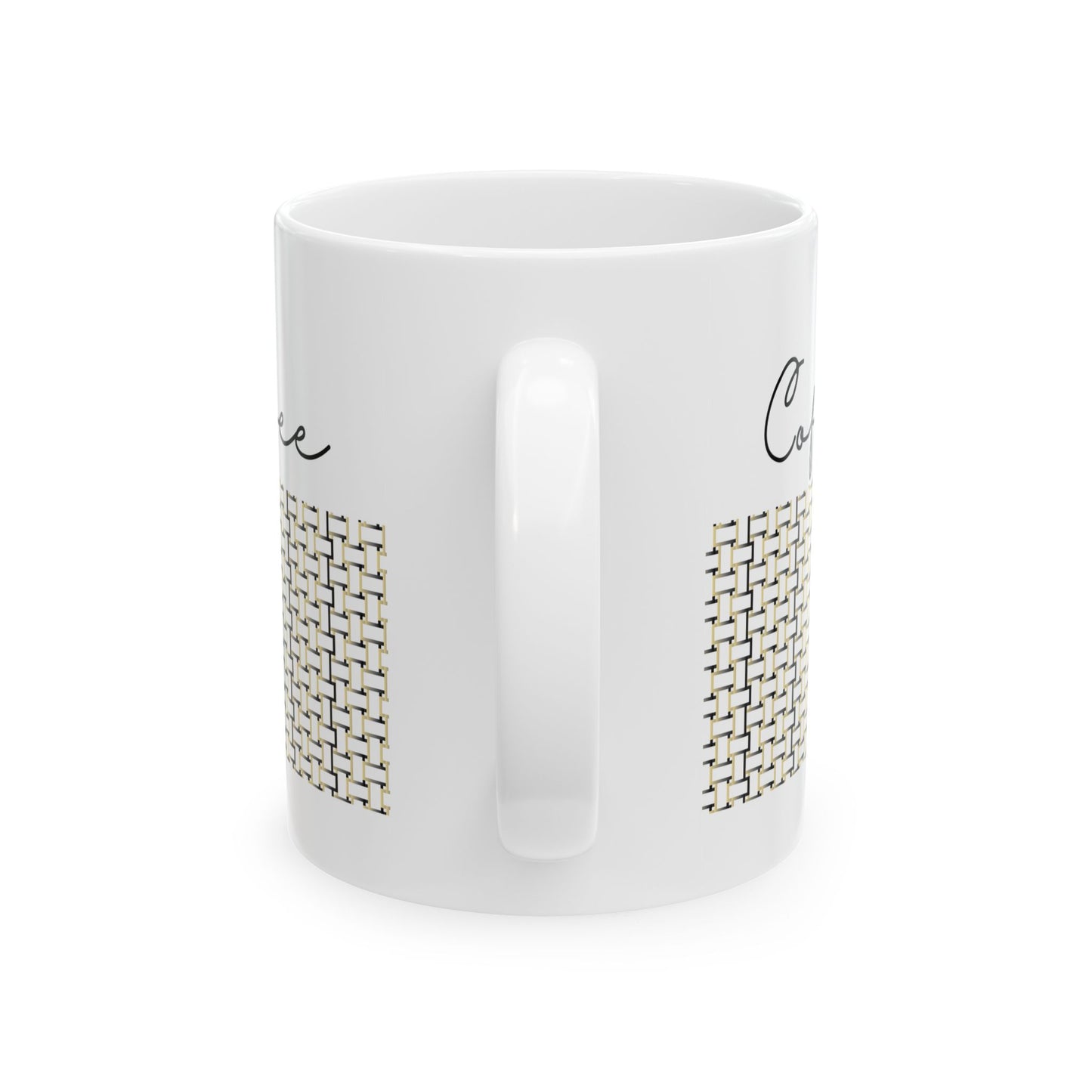Handwoven Style Ceramic Mug, Cozy Coffee Cup, Home Decor Gift, Modern Kitchen, Tea Mug, Unique Housewarming Present