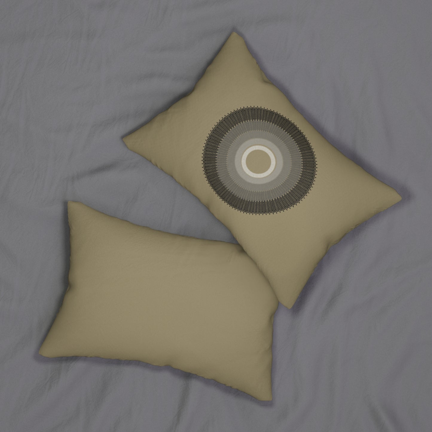 Geometric Lumbar Pillow - Boho Style Cushion for Home Decor