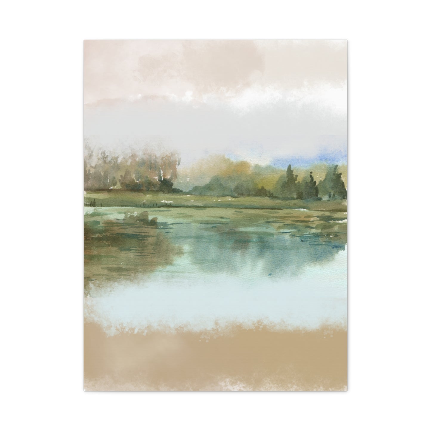 Misty Wetland at Dawn Canvas Print