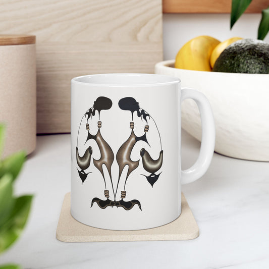 Gathering in Stillness White Ceramic Mug