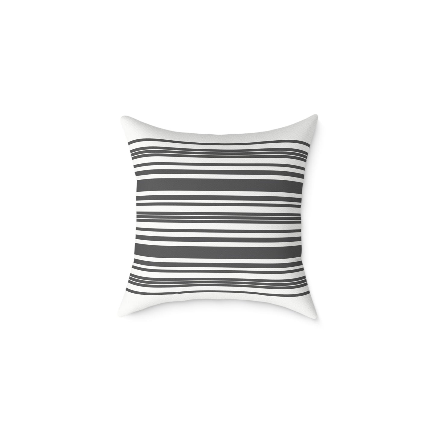 Striped Black & White Square Throw Pillow — Modern Minimalist Accent Cushion