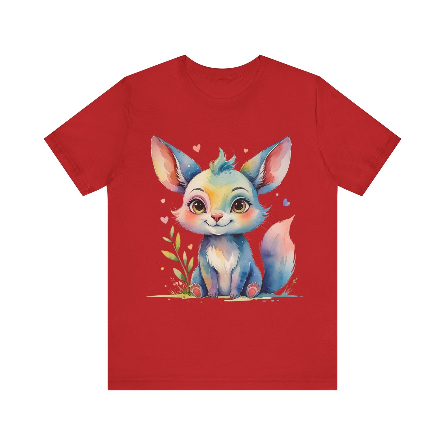 Cute Fox Graphic Tee, Unisex Short Sleeve Shirt, Adorable Animal Apparel, Gift for Animal Lovers, Casual Everyday Wear