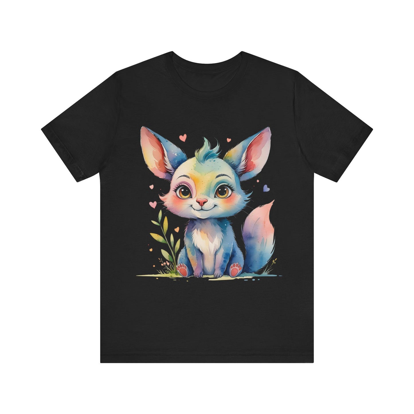 Cute Fox Graphic Tee, Unisex Short Sleeve Shirt, Adorable Animal Apparel, Gift for Animal Lovers, Casual Everyday Wear