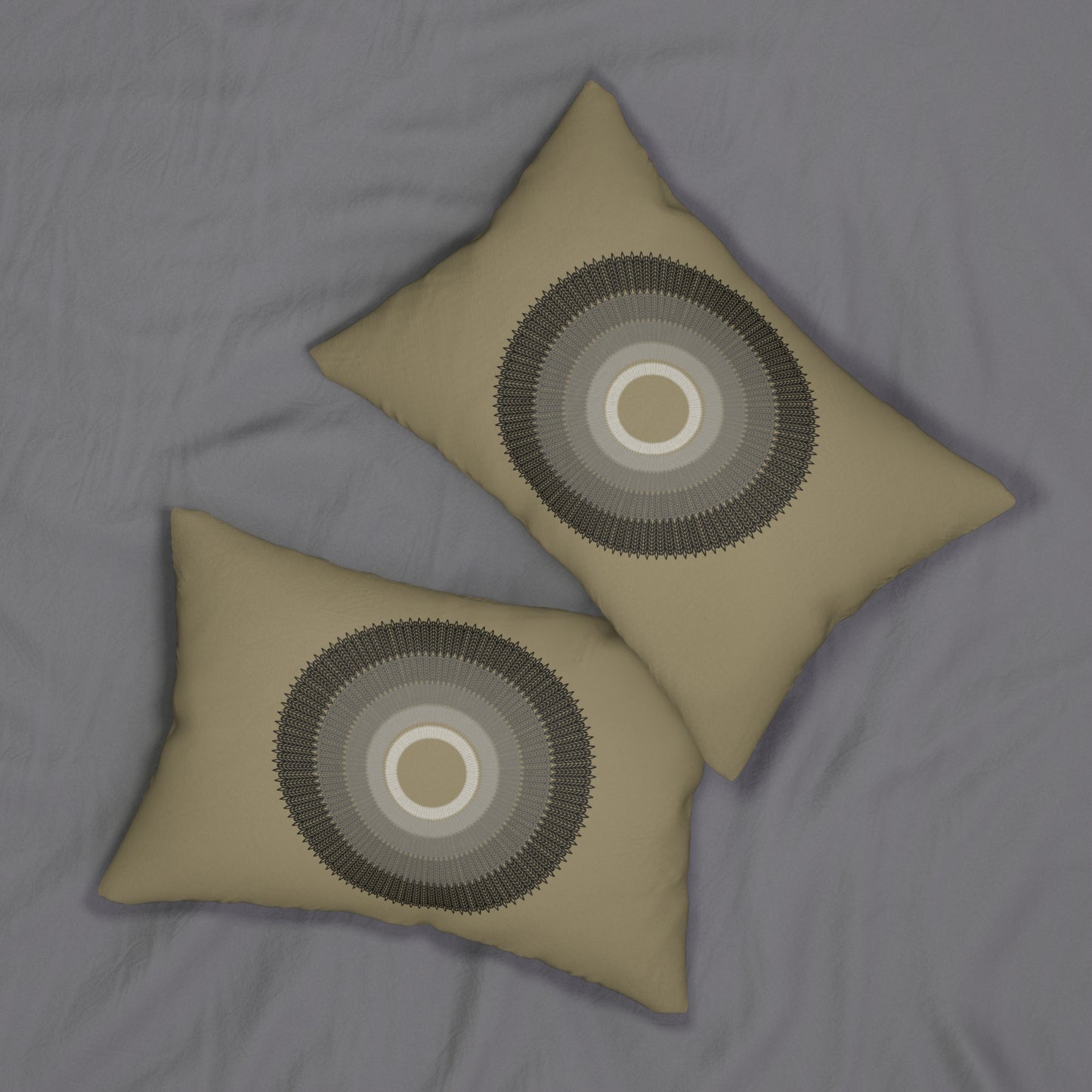 Geometric Lumbar Pillow - Boho Style Cushion for Home Decor