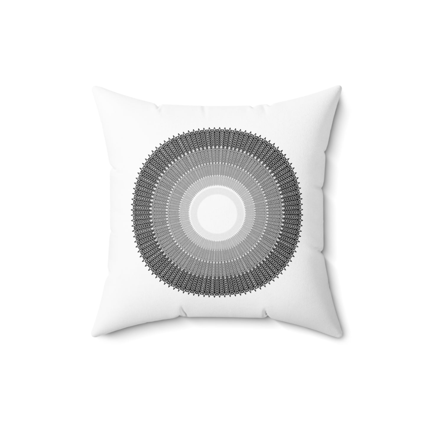 Pillow - Grey to Black Circles Design