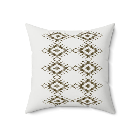 Boho Geometric Print Square Pillow - Cozy Decorative Cushion for Home Decor