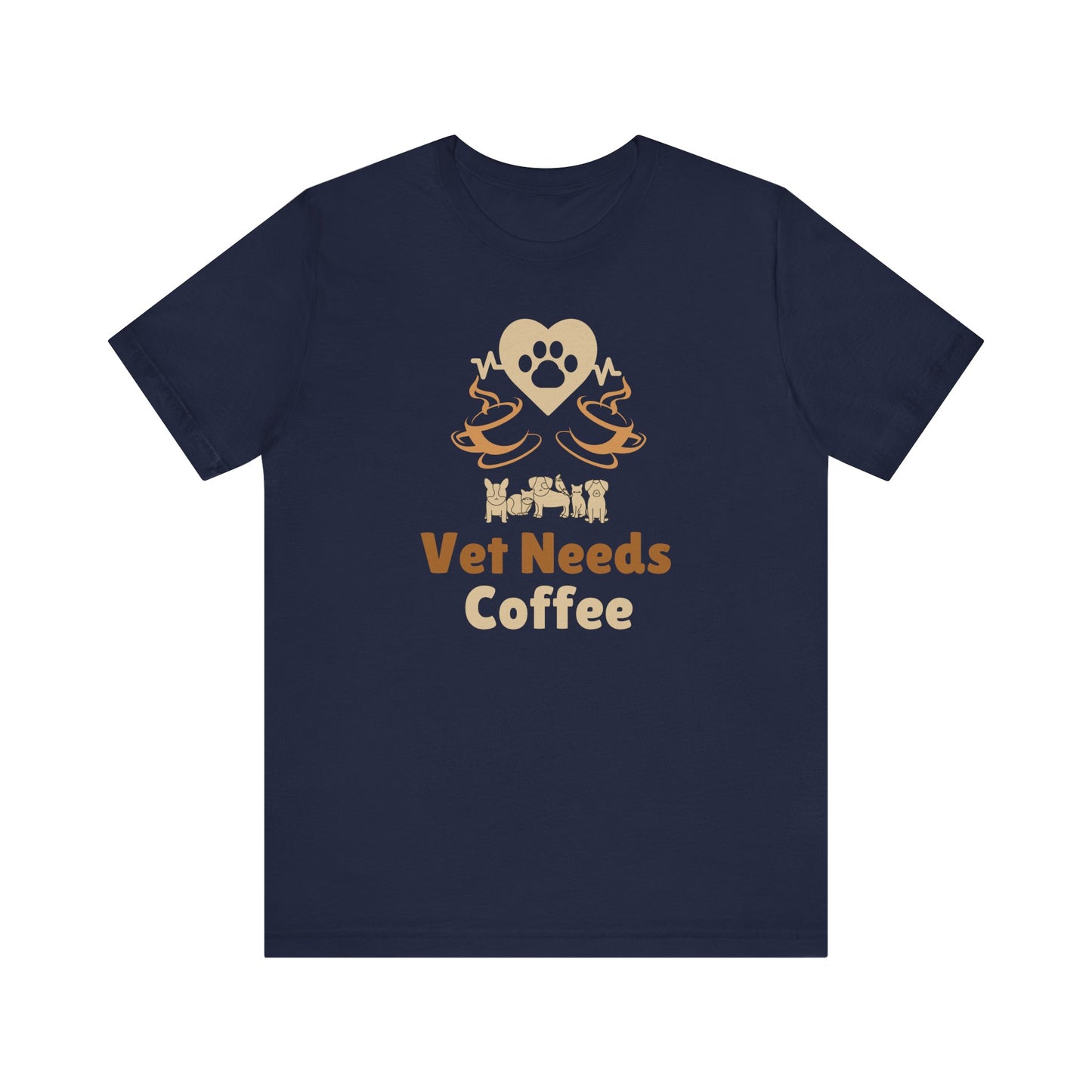 Coffee Lover Unisex Tee - Vet Needs Coffee Graphic