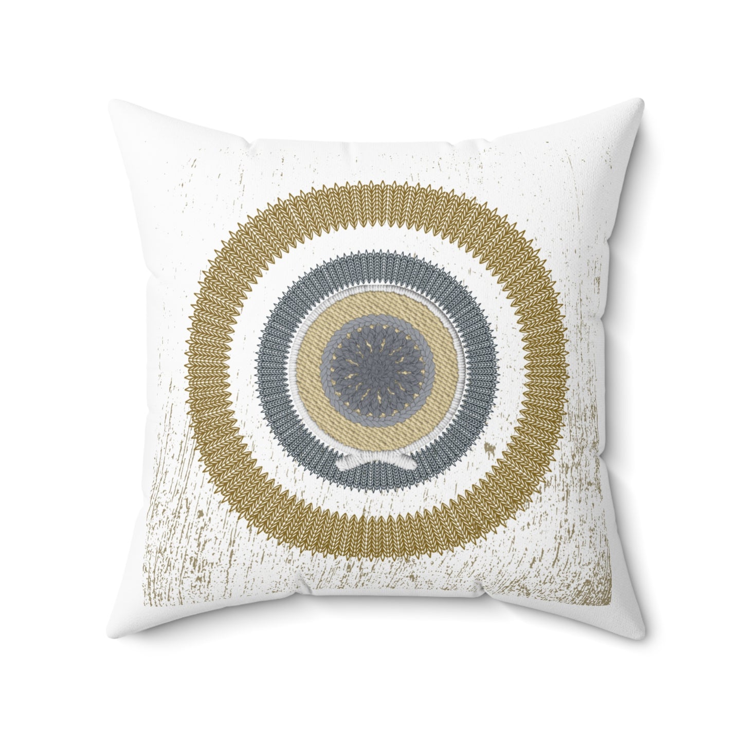 Knitted Circles Pillow