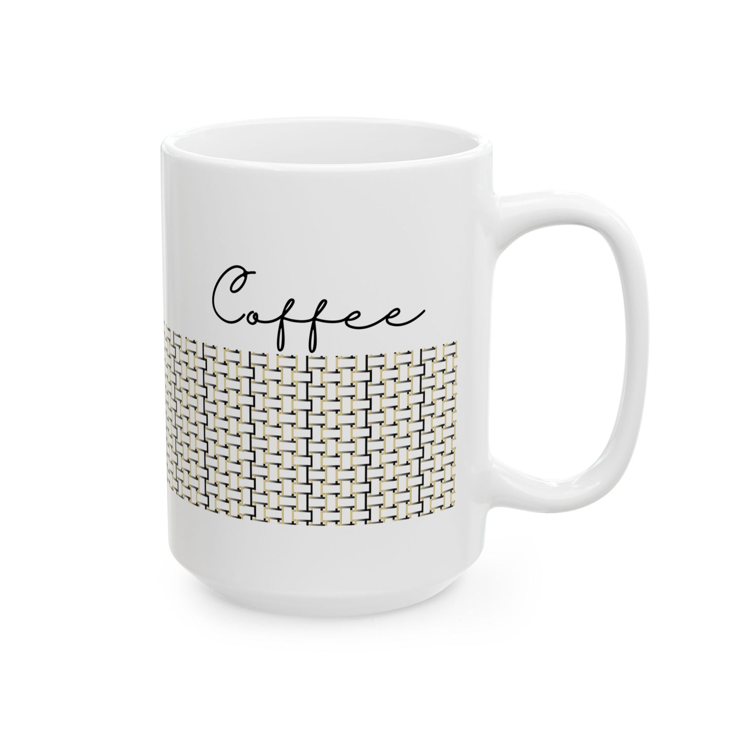 Handwoven Style Ceramic Mug, Cozy Coffee Cup, Home Decor Gift, Modern Kitchen, Tea Mug, Unique Housewarming Present