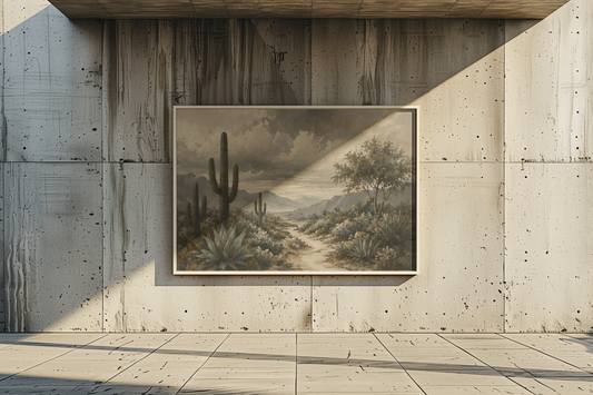Desert Succulents Matte Canvas Print — Sunlit Modern Wall Art (Stretched 1.25")