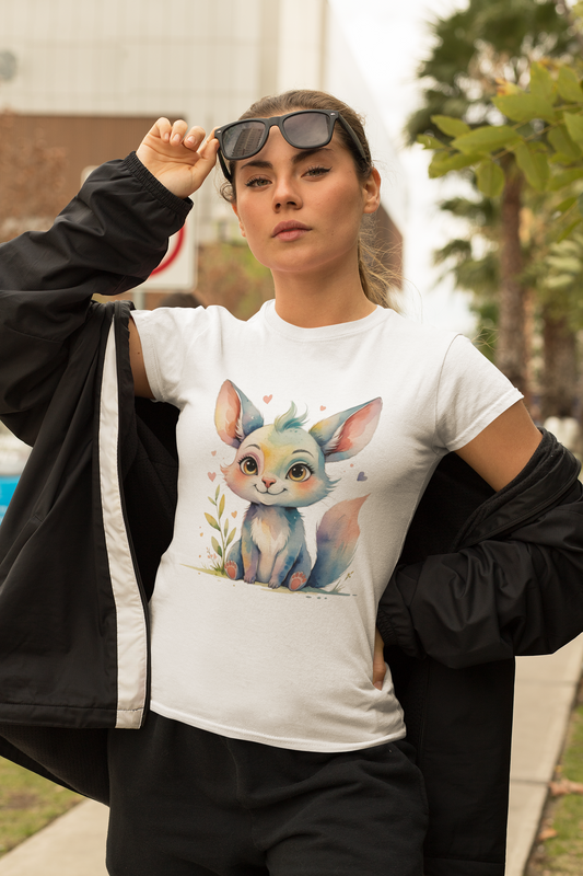 Cute Fox Graphic Tee, Unisex Short Sleeve Shirt, Adorable Animal Apparel, Gift for Animal Lovers, Casual Everyday Wear