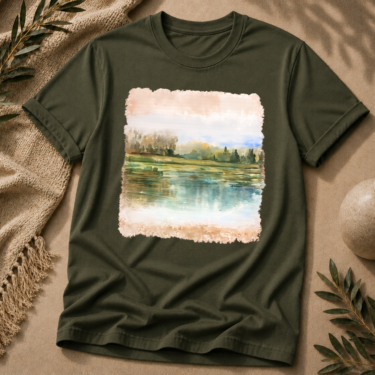 Misty Wetland at Dawn T-Shirt