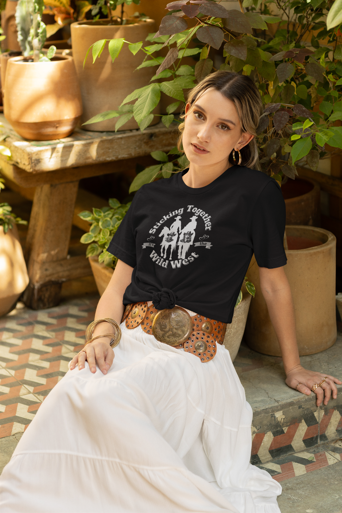 Motivational Sticking Together Unisex Tee - Wild West Cowboy Theme