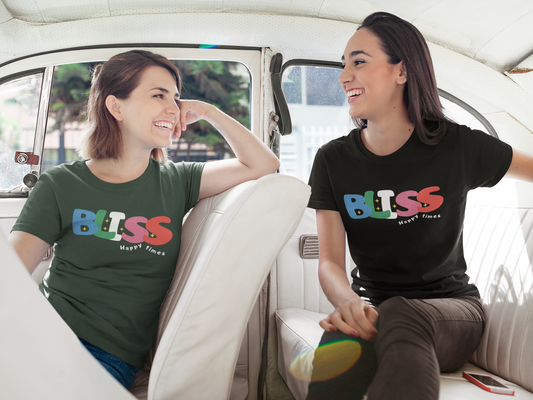 Bliss Happy Times Graphic Tee — Colorful Retro Kids & Youth T-Shirt