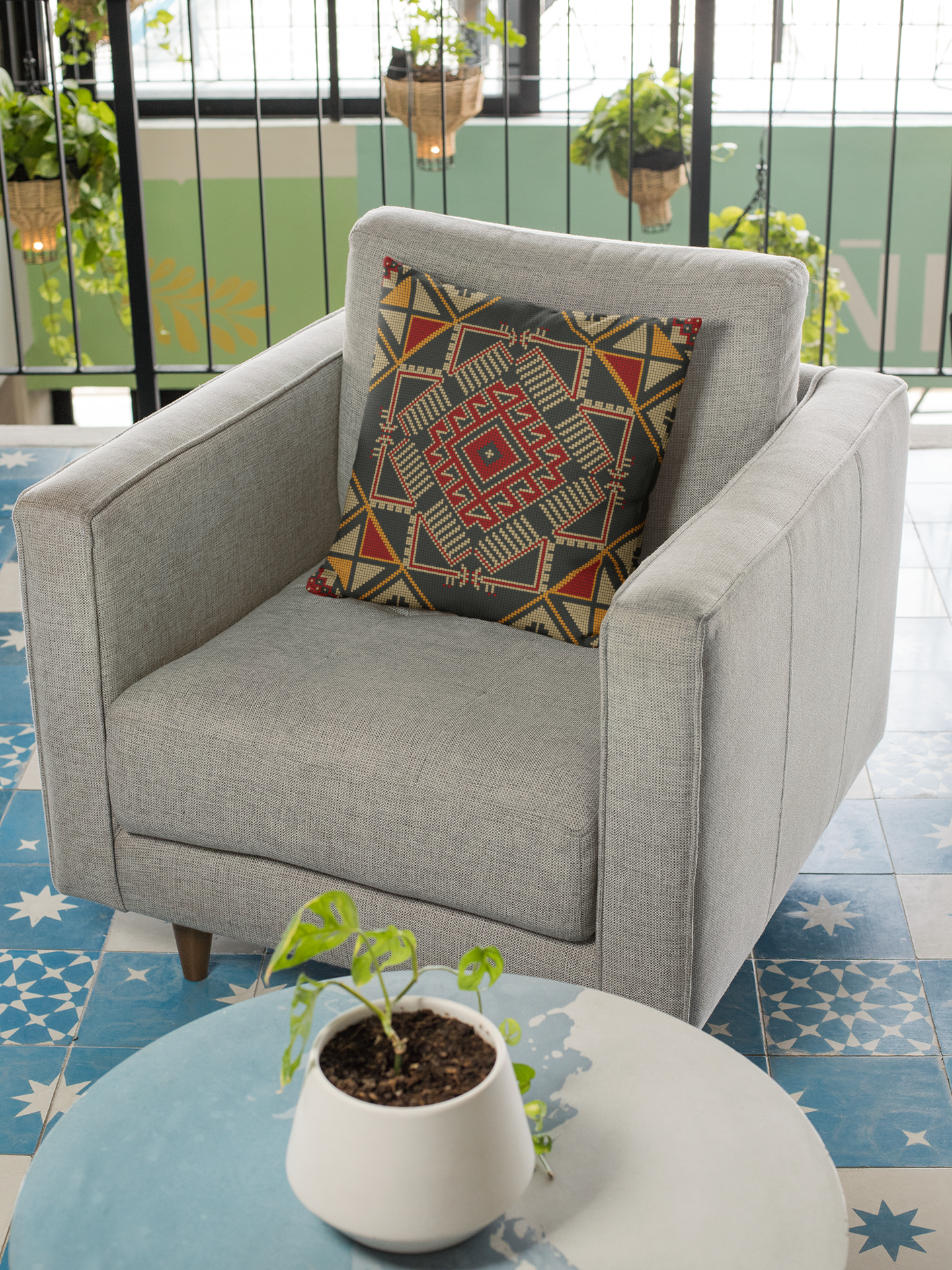 Spun Polyester Square Pillowcase