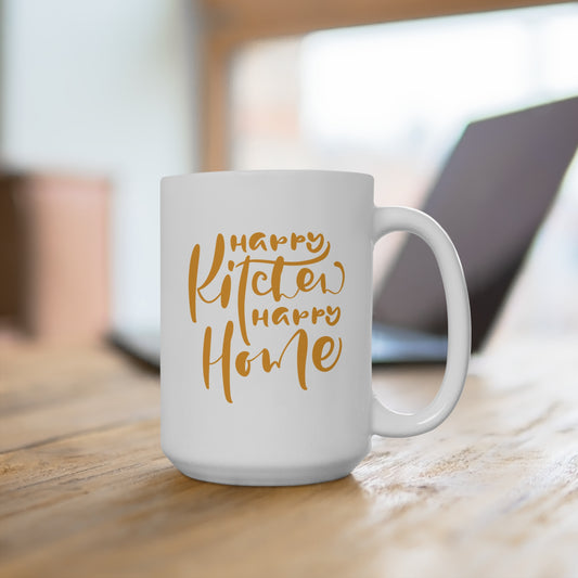 Mug 15oz - Happy Kitchen, Happy Home Coffee Mug