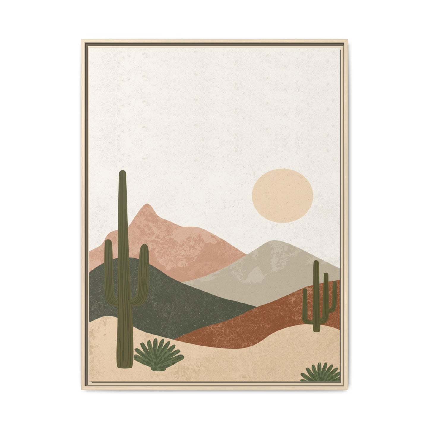 Desert Sunrise Framed Canvas Print