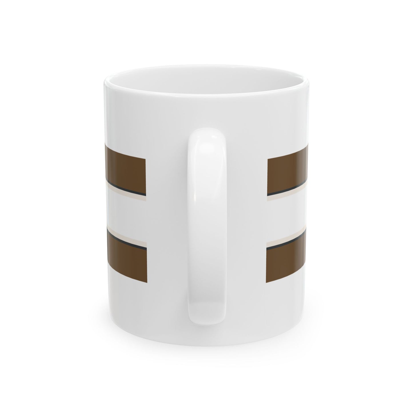 Earthline Brown Striped Ceramic Mug