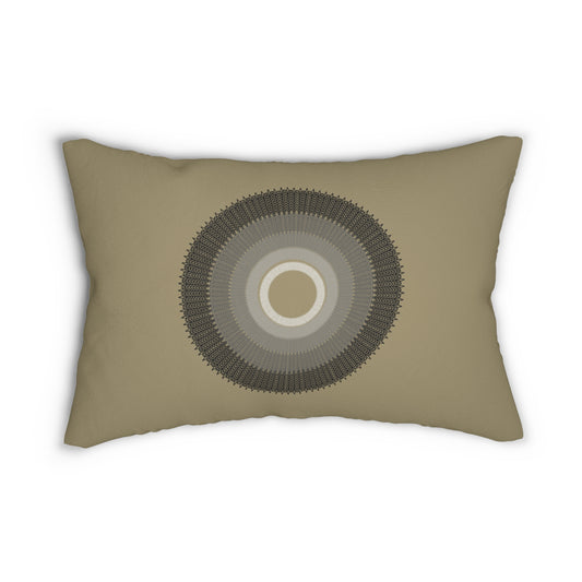 Geometric Lumbar Pillow - Boho Style Cushion for Home Decor