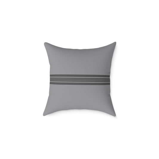 Minimal Gray Striped Square Pillow
