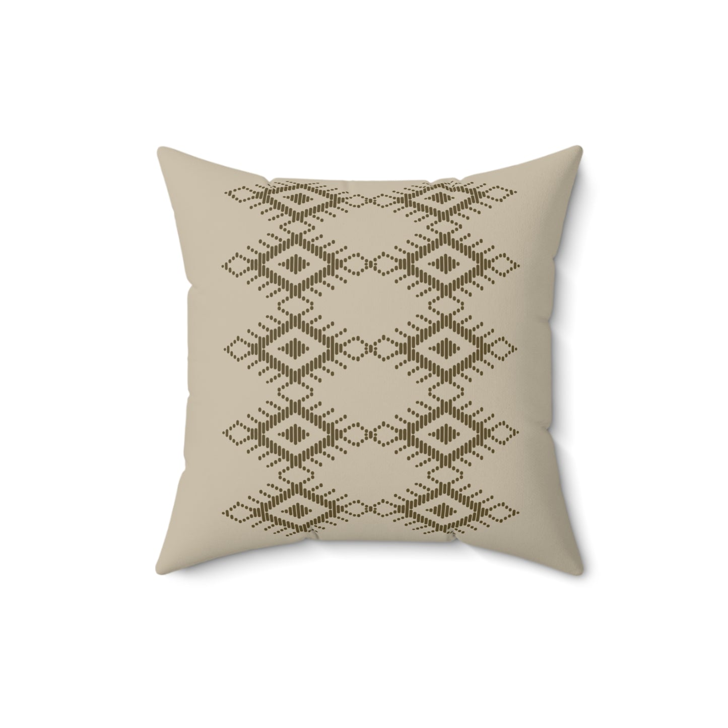 Boho Geometric Print Square Pillow - Cozy Decorative Cushion for Home Decor