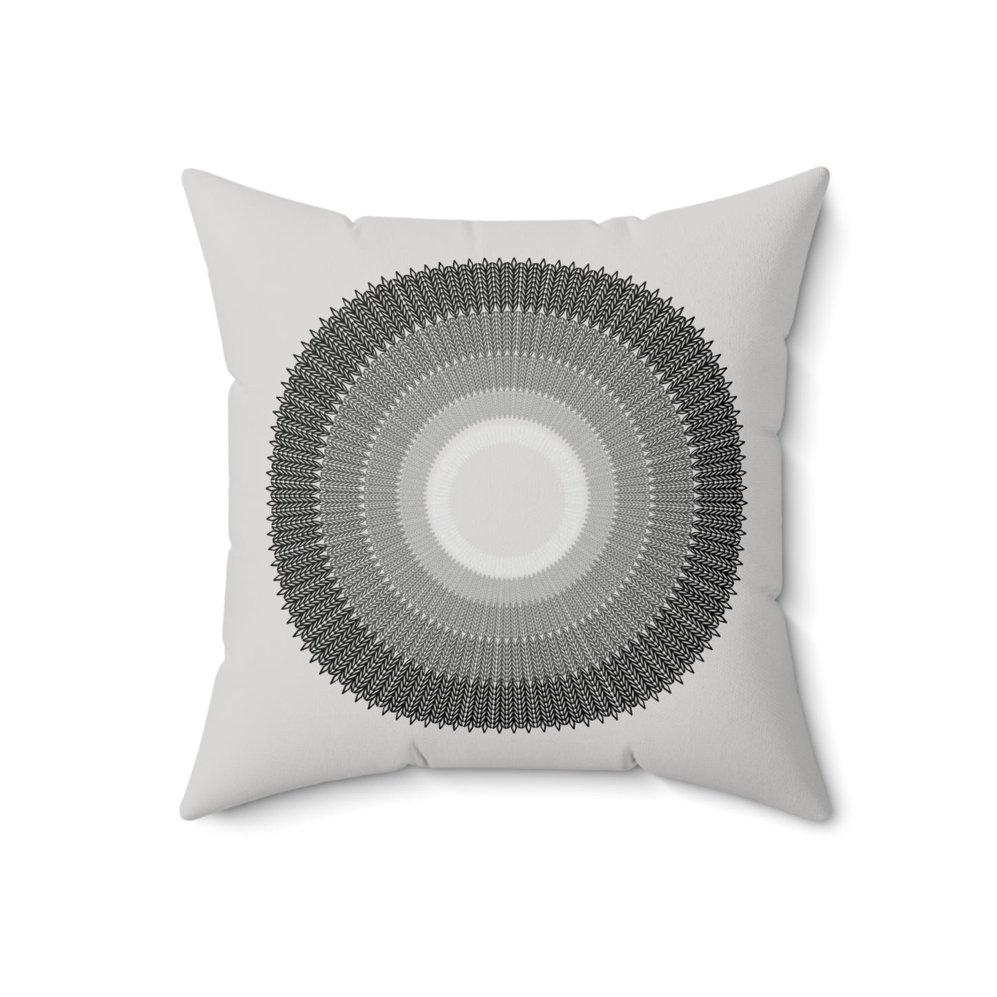 Pillow - Grey to Black Circles Design