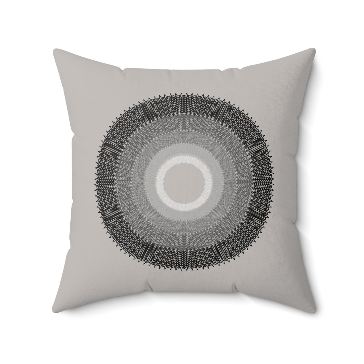 Pillow - Grey to Black Circles Design