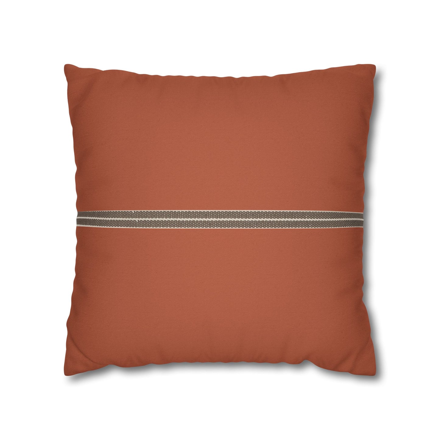 Rust Stripe Decorative Pillowcase