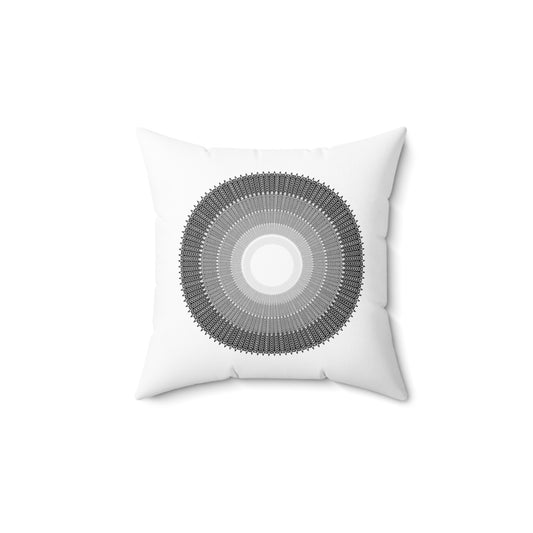 Pillow - Grey to Black Circles Design