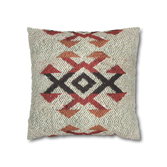 Southwestern Aztec Pattern Throw Pillowcase — Rustic Geometric Accent