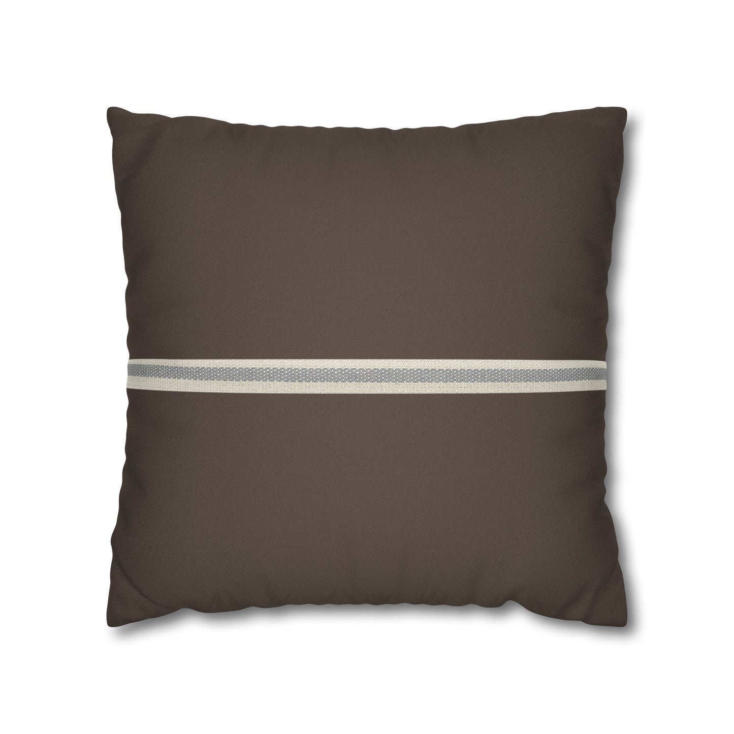 Striped Brown Decorative Pillowcase – Modern Neutral Throw Pillow Cover