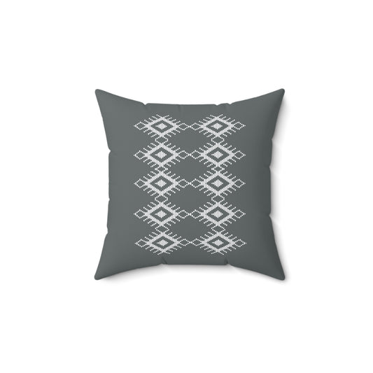 Boho Geometric Pattern Square Pillow - Cozy Home Decor Accent