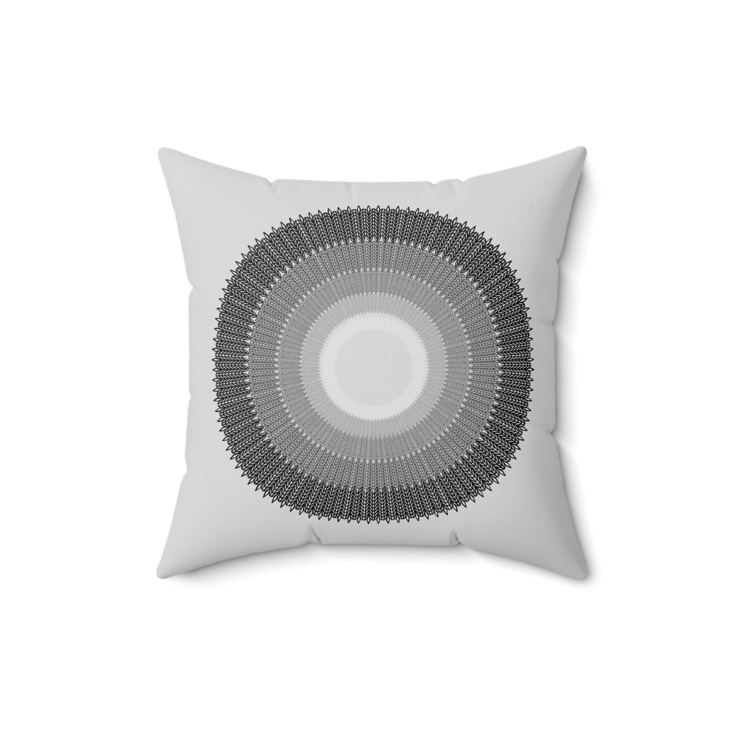 Pillow - Grey to Black Circles Design