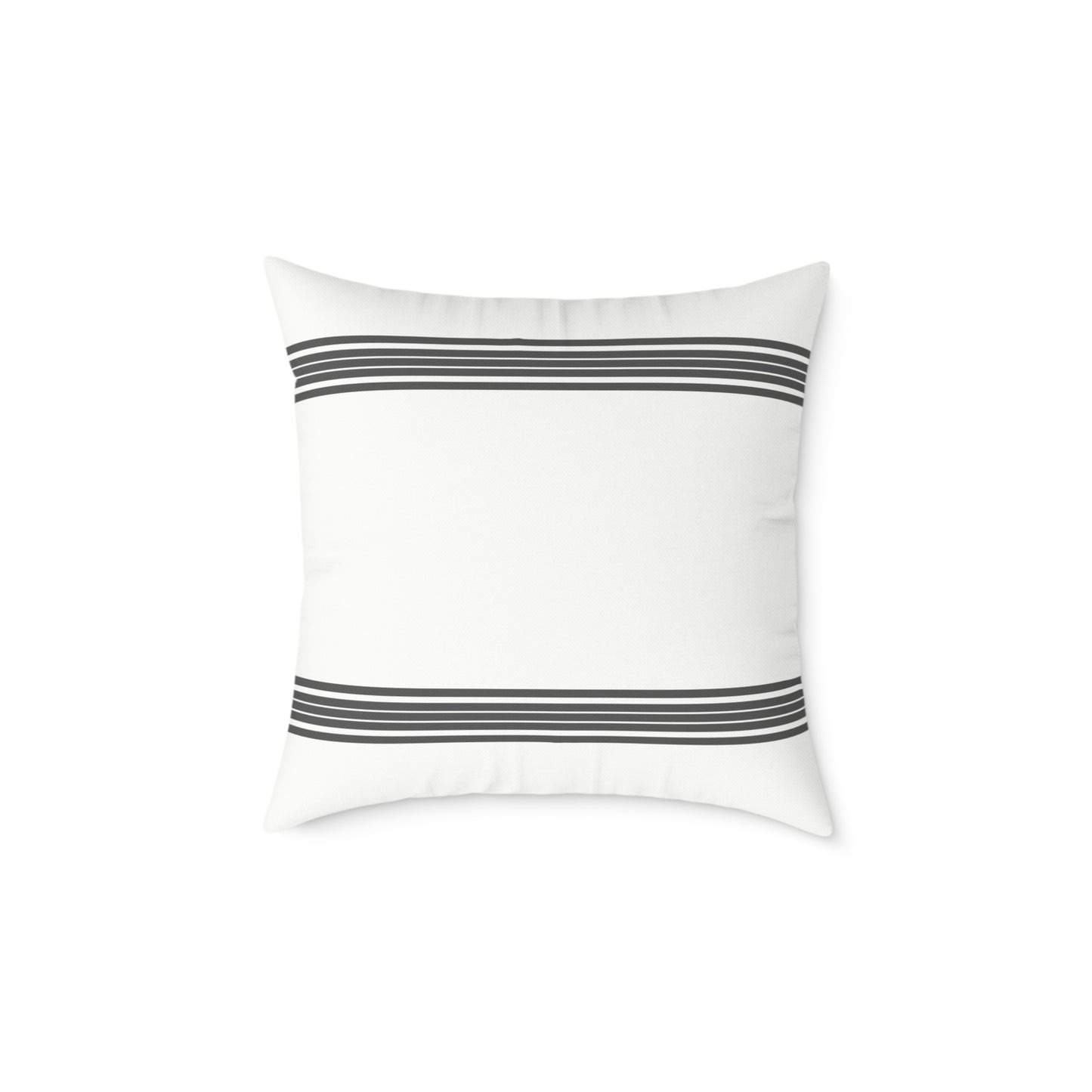 Canvas Pillow - Elegant Neutral White with Striped Design