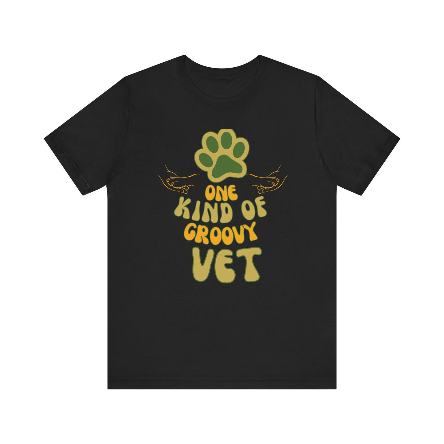 Pet Paw Unisex T-Shirt - One Kind of Groovy Vet