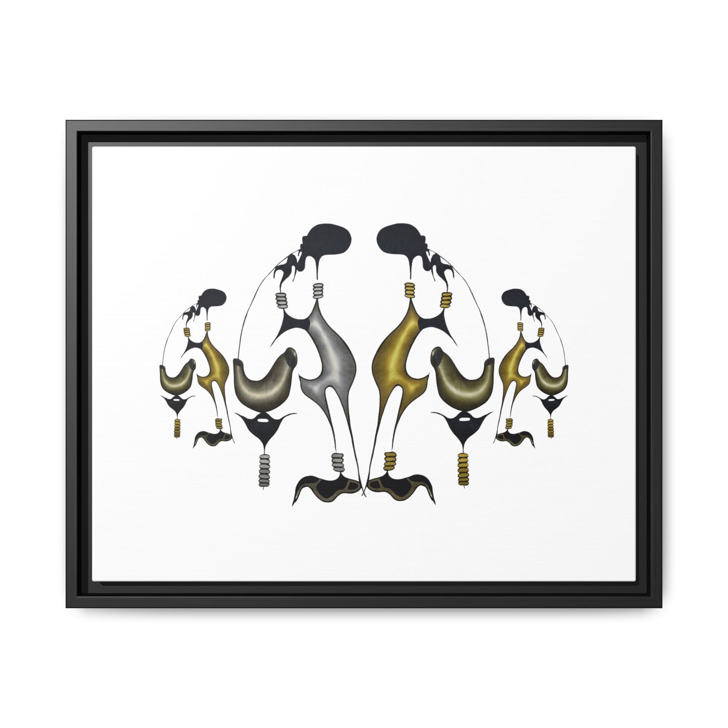 Abstract Framed Canvas Art Print - Multi-Color Decor