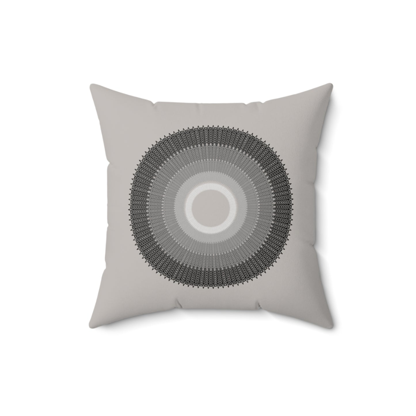 Pillow - Grey to Black Circles Design