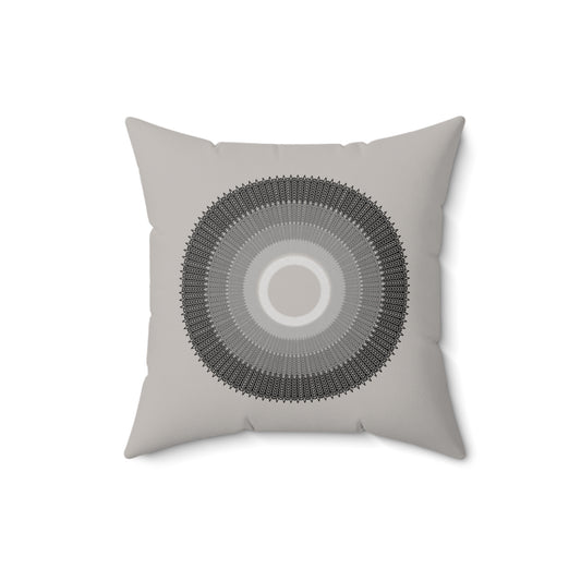 Pillow - Grey to Black Circles Design