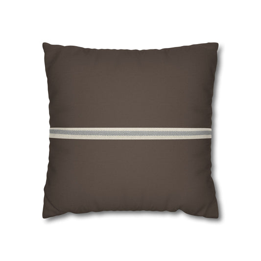 Striped Brown Decorative Pillowcase – Modern Neutral Throw Pillow Cover