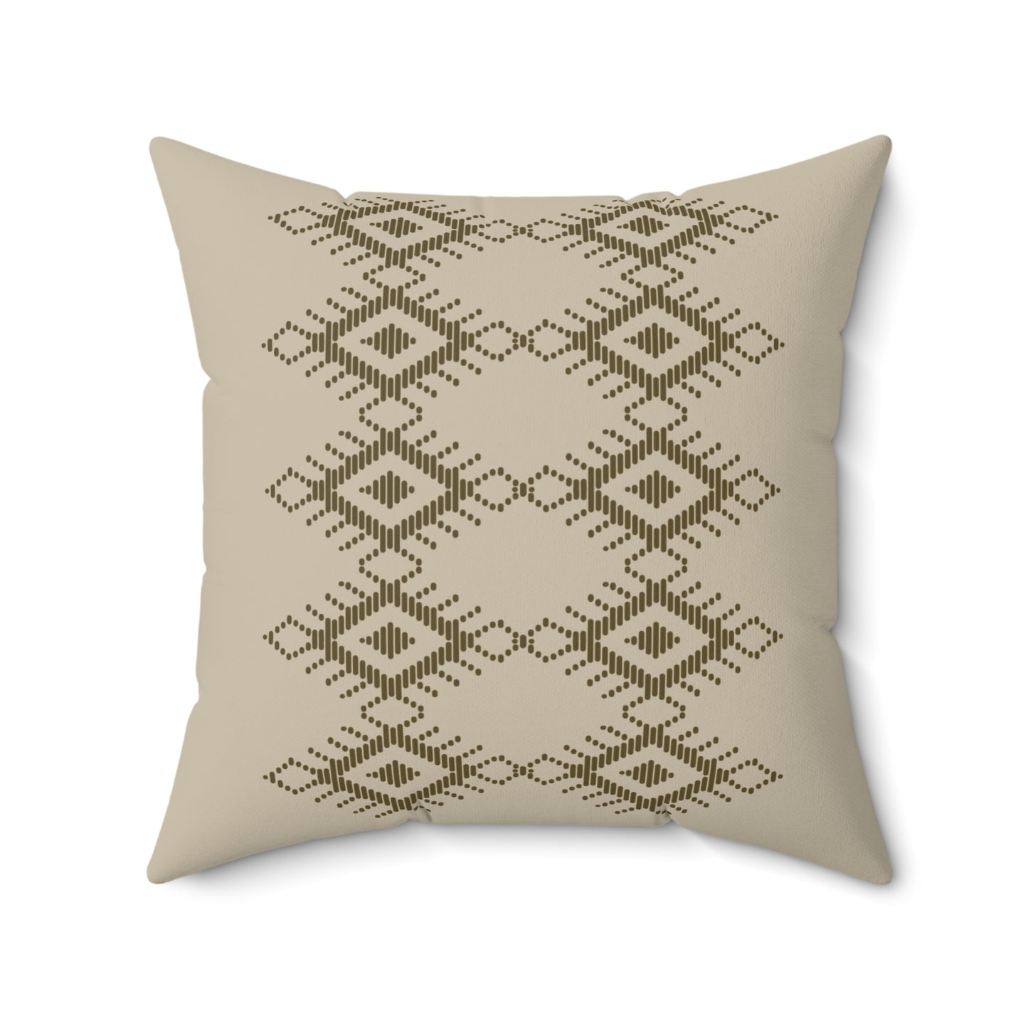 Boho Geometric Print Square Pillow - Cozy Decorative Cushion for Home Decor