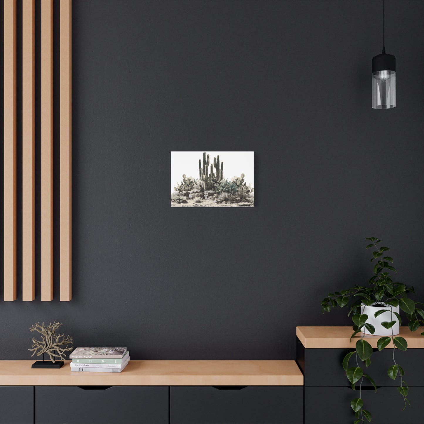 Cactus Rock Garden Matte Canvas Print — Stretched 1.25"