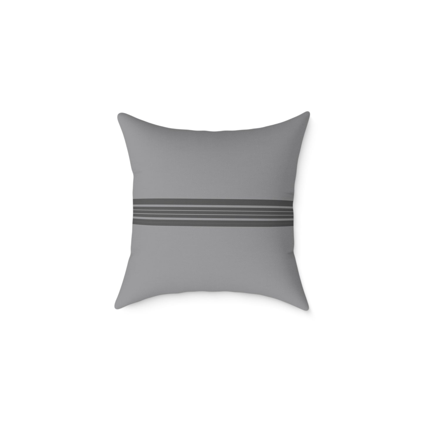 Minimal Gray Striped Square Pillow