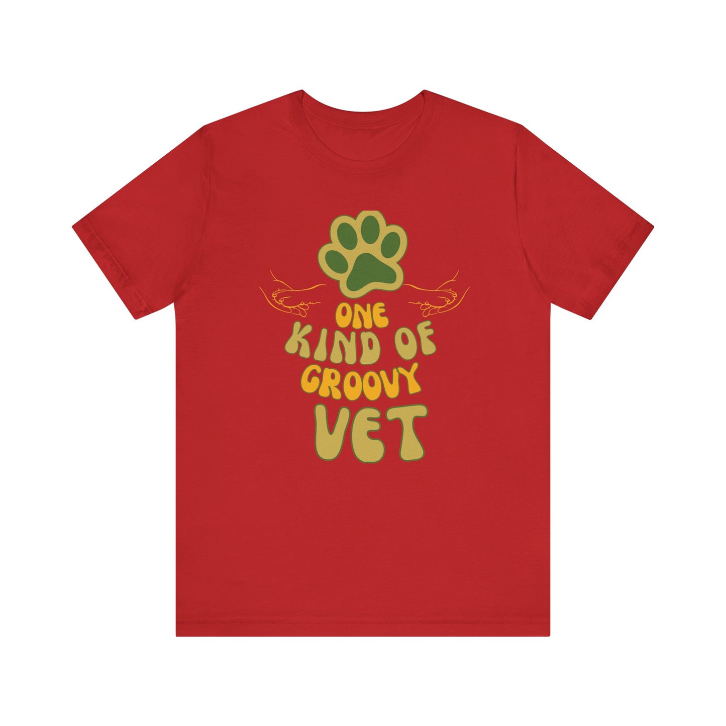Pet Paw Unisex T-Shirt - One Kind of Groovy Vet